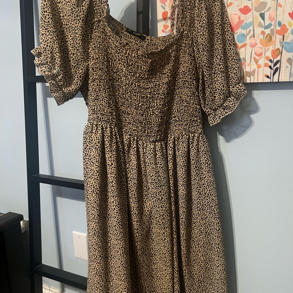 Elegant Black and Tan Women's Dress